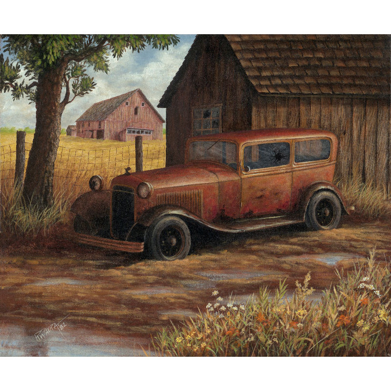 Buy Art For Less The Old Ford By Robert Wavra Painting Print On