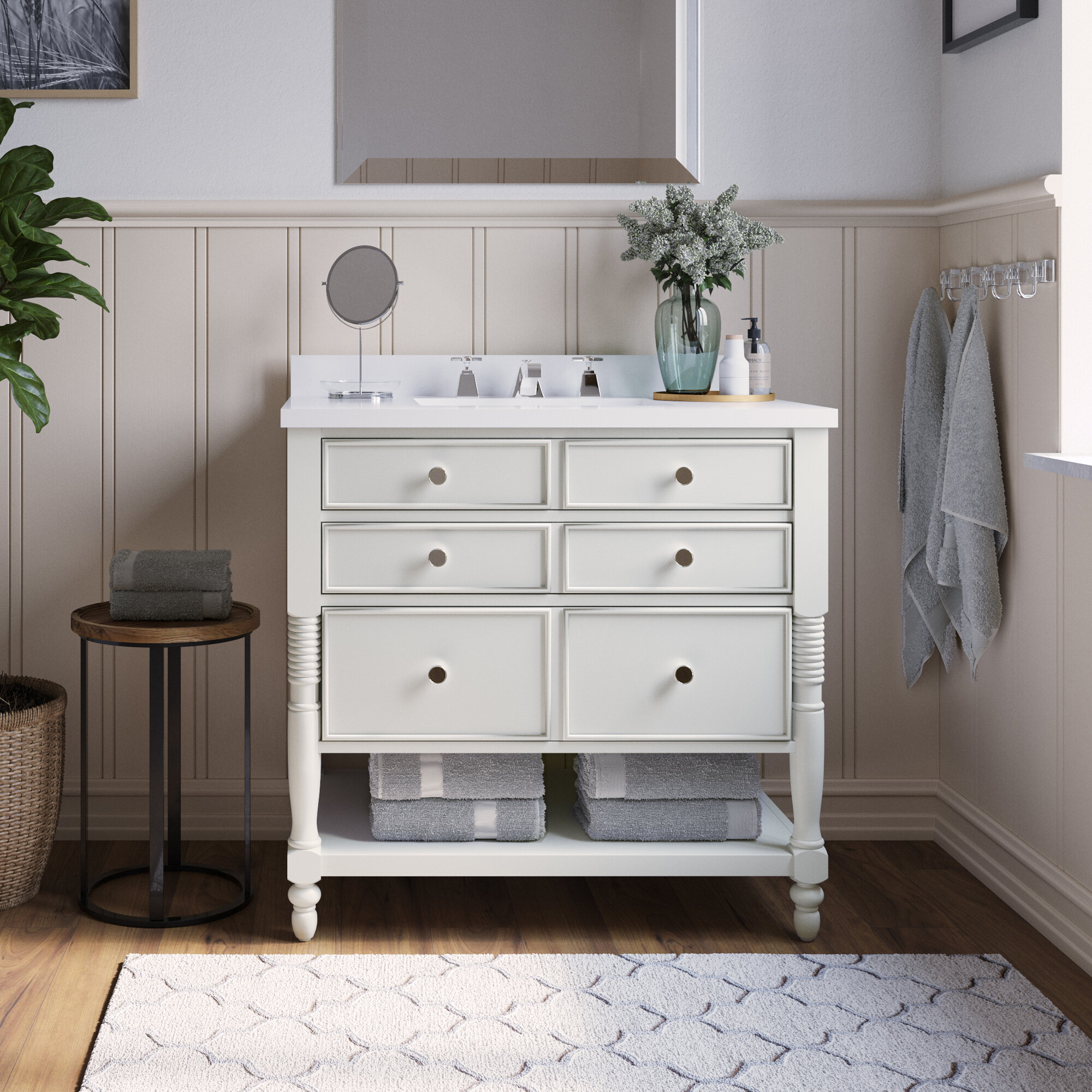 Martha Stewart Bedford Cottage 36 Single Bathroom Vanity Set Reviews Wayfair