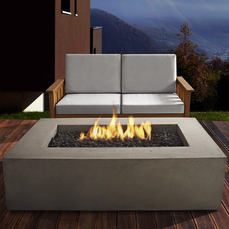 Real Flame Baltic Concrete Propane Fire Pit Table Reviews Wayfair