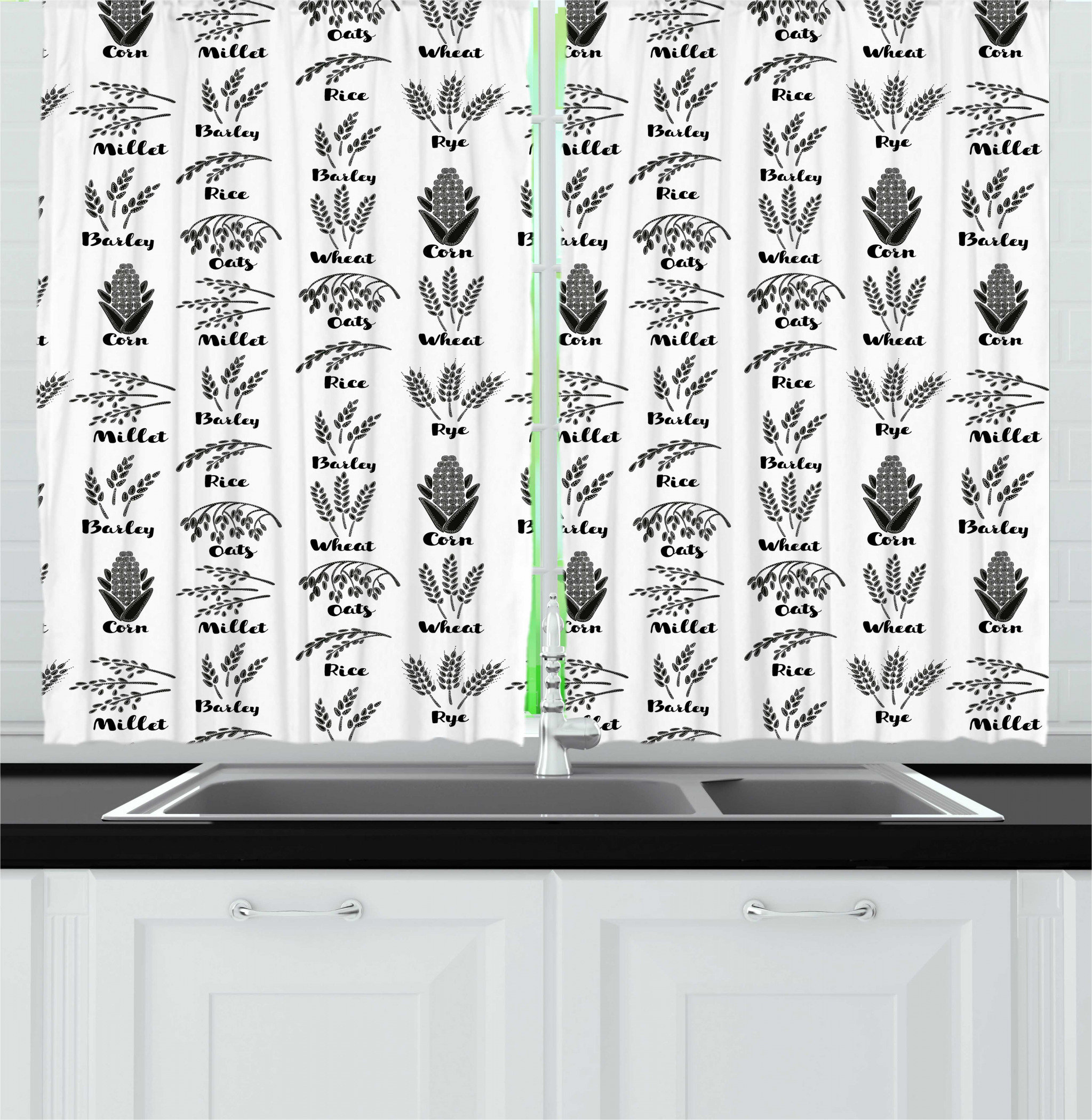 East Urban Home Harvest Monotone Style Cereals Grains With Hand