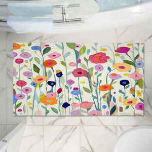 Flowers Memory Foam Bath Rug