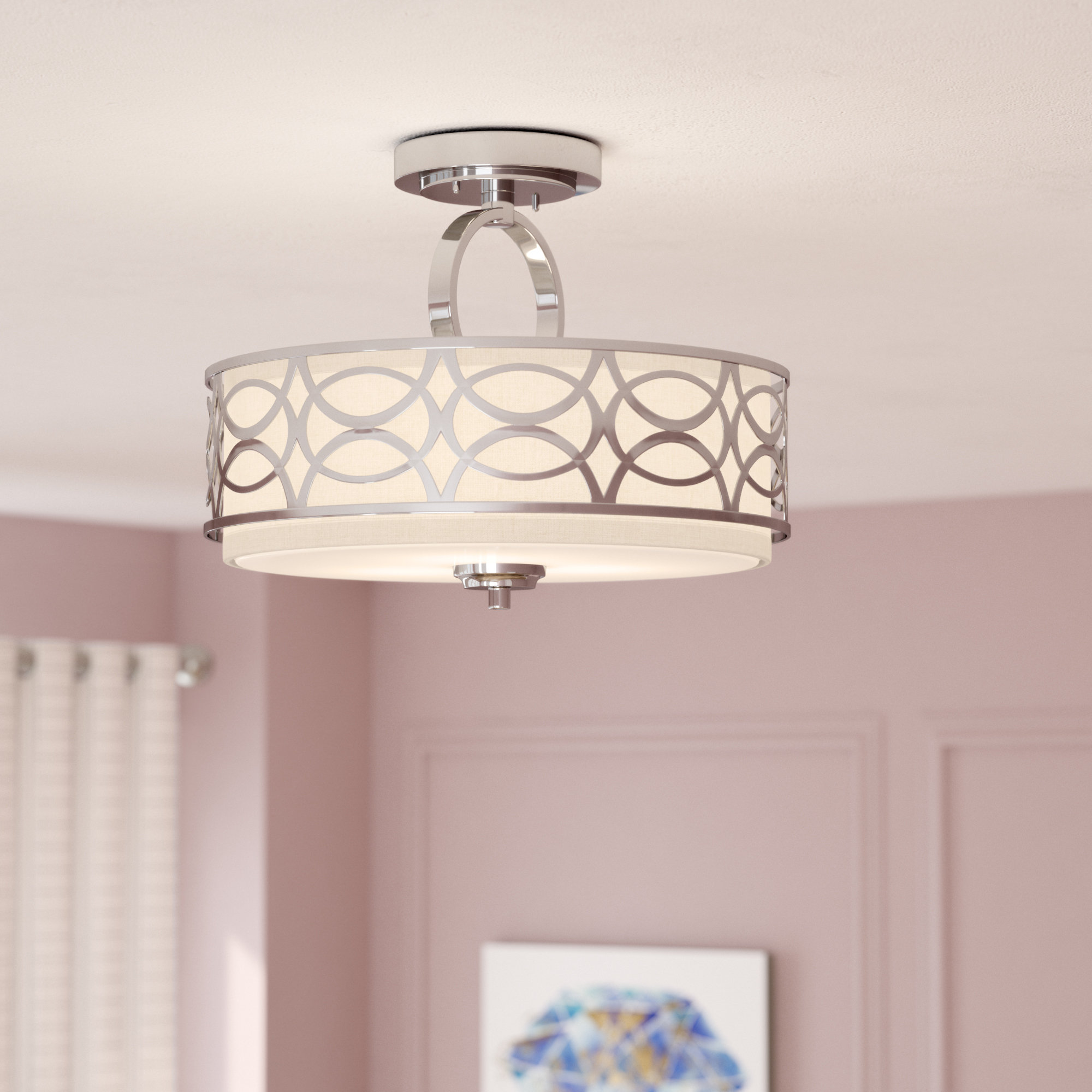 Helina 3 Light Semi Flush Mount Helina 3 Light Semi Flush Mount