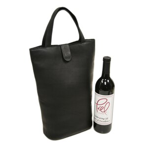 Fashion Avenue Double Wine Tote in Black