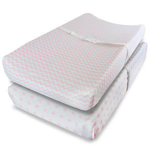 Colette Jersey Knit Cotton Changing Pad Cover (Set of 2)