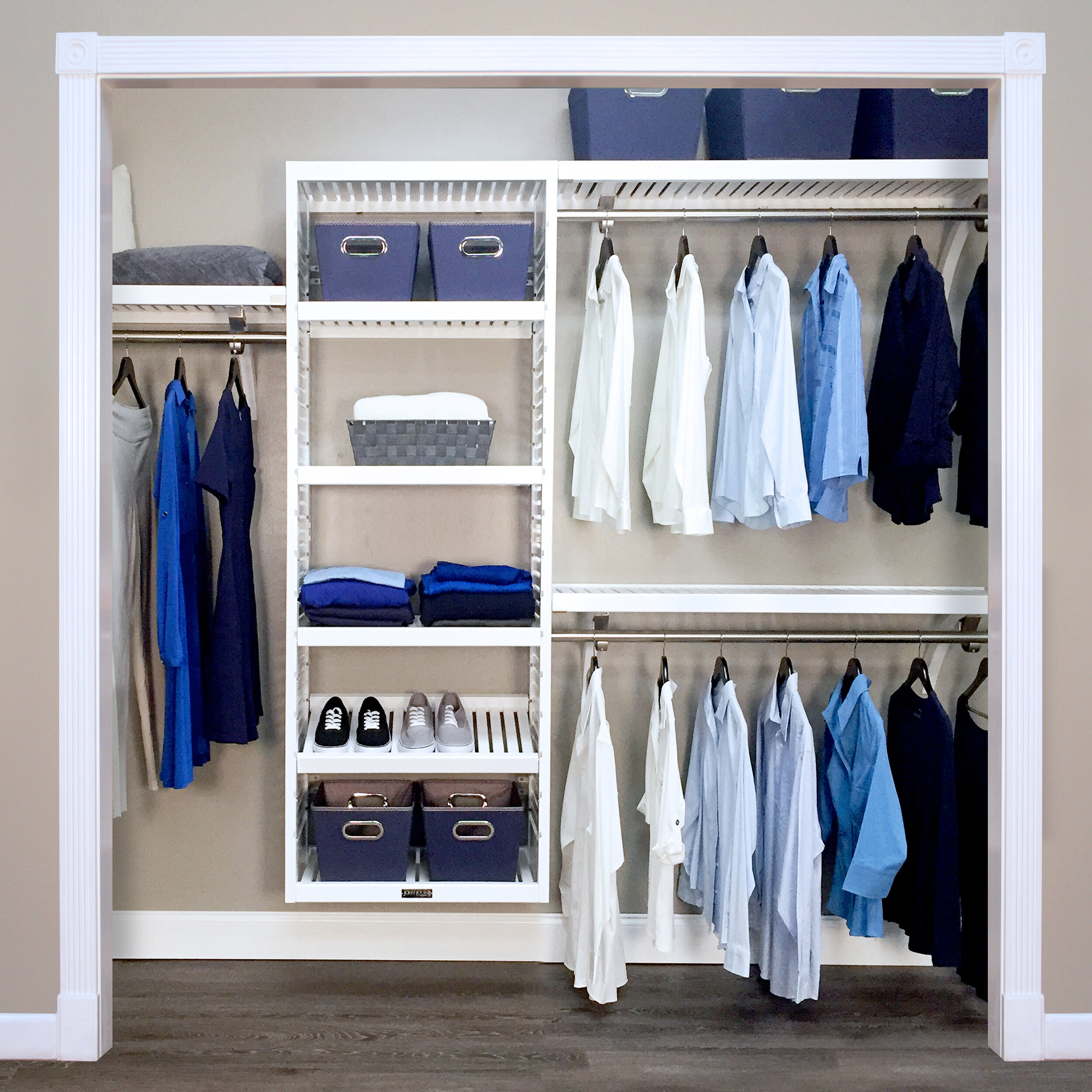 John Louis Home 48 W 120 W Woodcrest Closet System Wayfair Ca