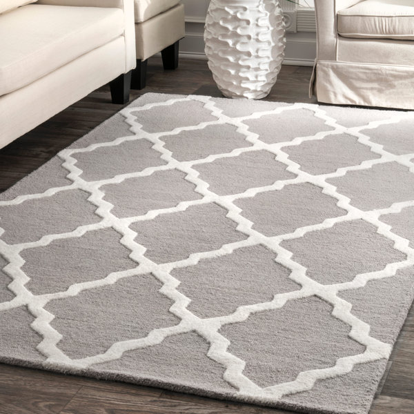 Tadlock Hand-Woven Gray Area Rug by Wrought Studio