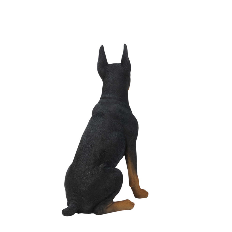 Hi Line Gift Ltd Sitting Doberman Pinscher Dog Statue