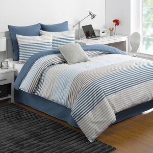 Chambray Stripe Comforter Set