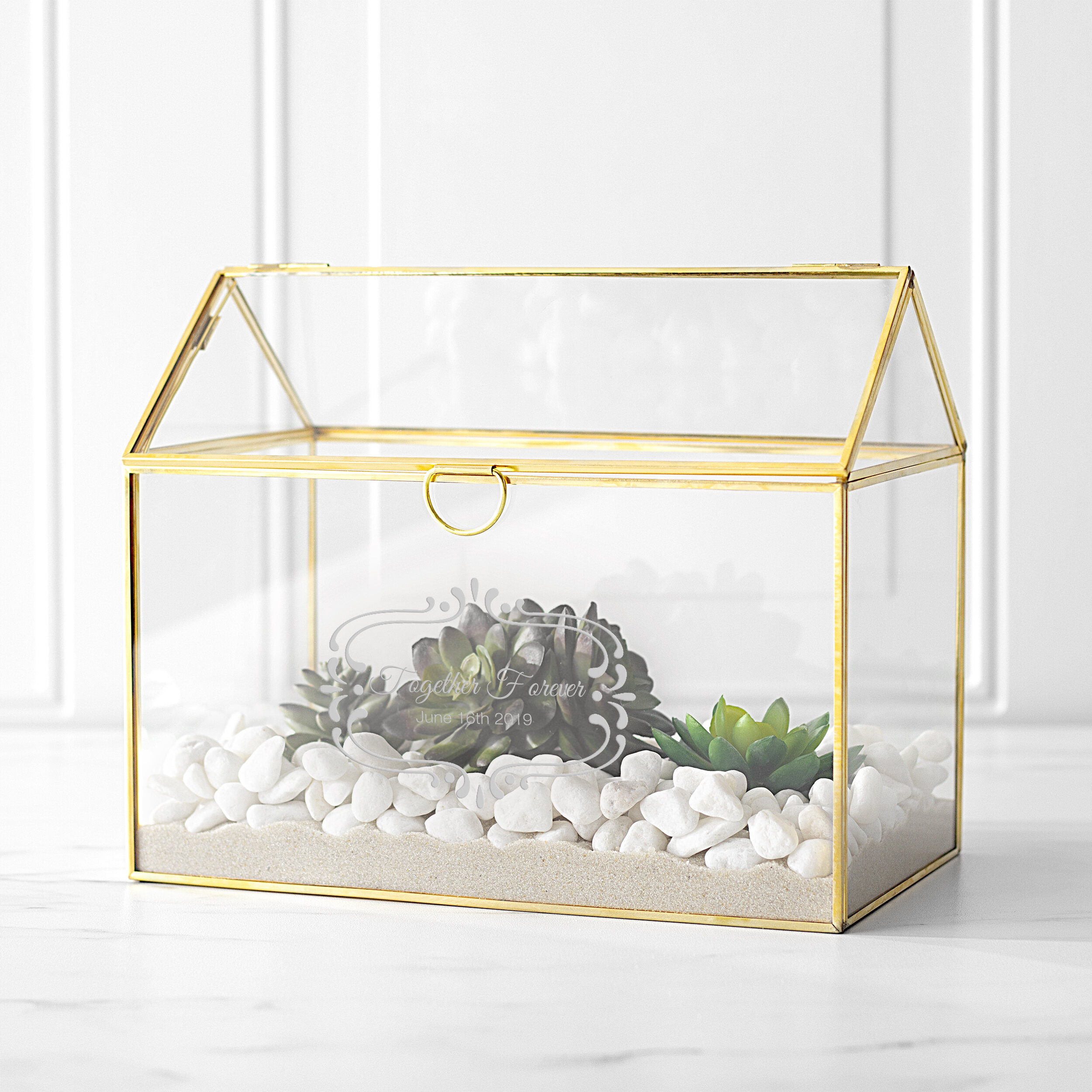 Graduations More Gold Cathys Concepts Terrarium Gift Card Holder