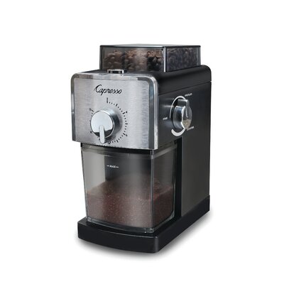 Capresso EC100 Pump Espresso Machine with 570.01 Infinity Plus Coffee Grinder Tamper and Pitcher Value Bundle 4 Items