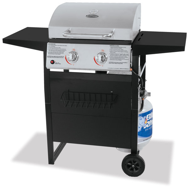 Barbecue 2-Burner Propane Gas Grill with Side Shelves by Uniflame Corporation
