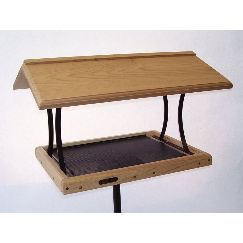 Birds Choice Fly Thru Cedar Tray Bird Feeder Reviews Wayfair
