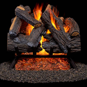 Duluth Forge Heartland Oak Vented Natural Gas Fireplace Log Set