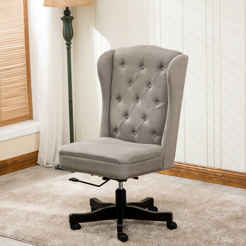 Laurel Foundry Modern Farmhouse Vidalia Linen Desk Chair Wayfair Vidalia Linen Desk Chair