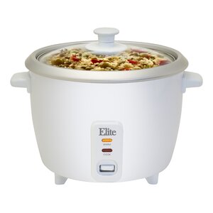 Cuisine 6 Cup Rice Cooker with Glass Lid