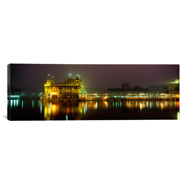 Golden Temple Blue Sky In Amritsar Punjab India Canvas Box 4 Panel