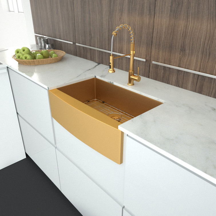 30 Inch Farmhouse Kitchen Sink Apron Front 16 Gauge Stainless Steel Deep  Single Bowl Kitchen Farm Sinks