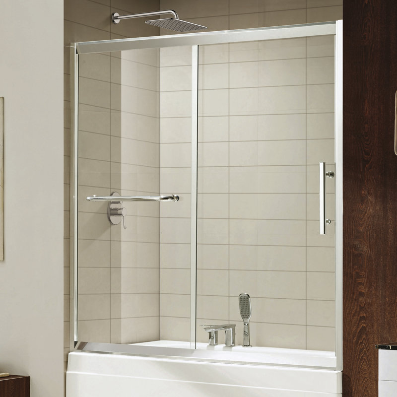 Wet Republic Sedona 58 X60 Single Sliding Frameless Tub Door Wayfair