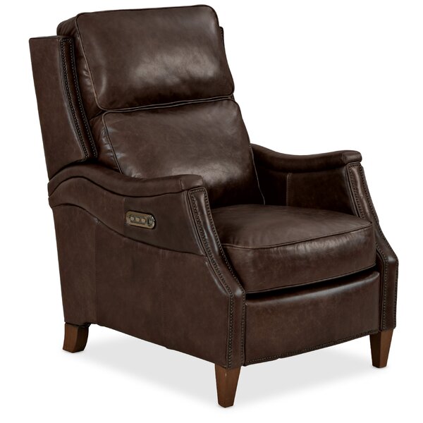 Weir Leather Power Recliner By Hooker Furniture
