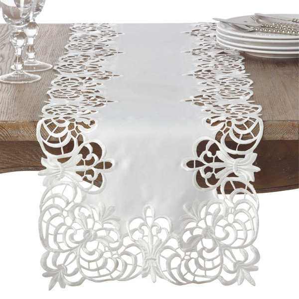 Arabella Cutwork Table Runner by Saro