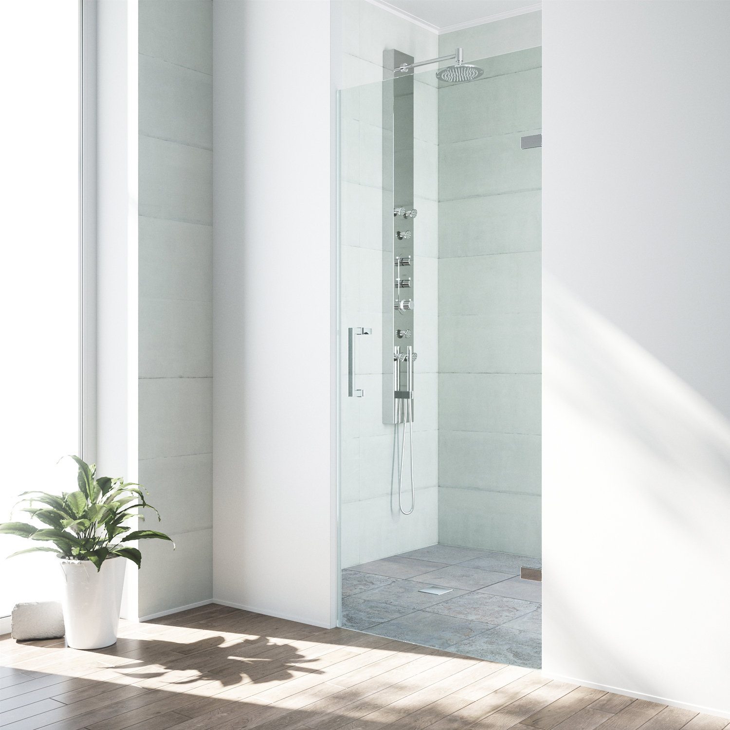 Vigo Soho 26 X 71 Hinged Frameless Shower Door Reviews Wayfair