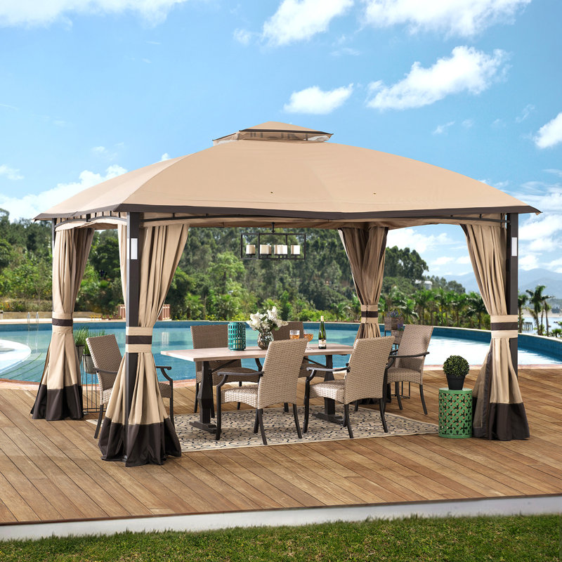 Sunjoy Moorehead 12 Ft W X 10 Ft D Steel Patio Gazebo Reviews Wayfair