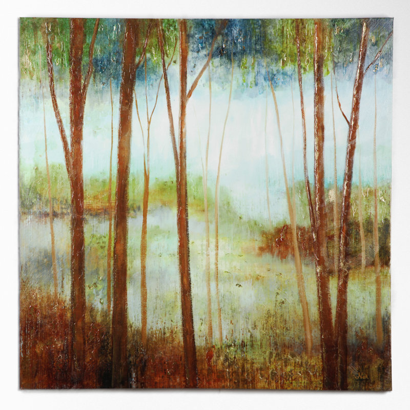 Charlton Home Soft Forest I By Ruane Manning Painting Print On