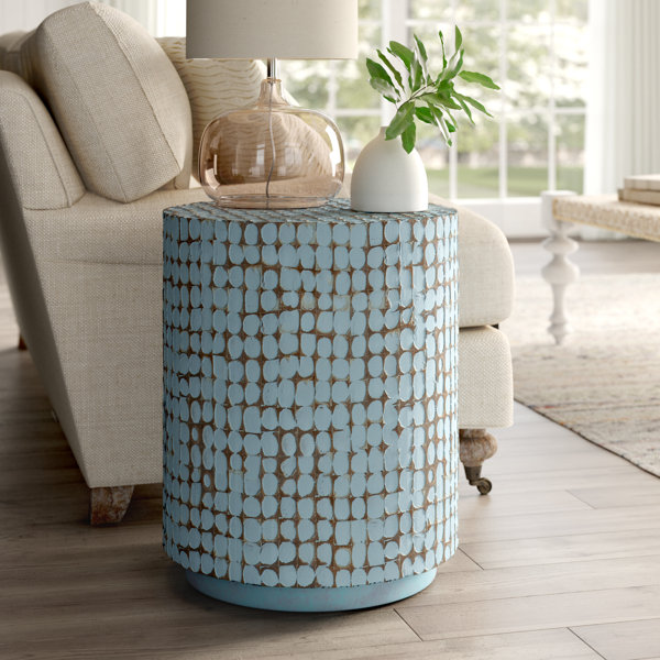 Sherlyn Solid Wood Drum End Table By Beachcrest Home