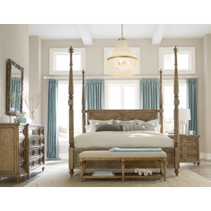 Gerakies King Four Poster Configurable Bedroom Set by Bay Isle Home