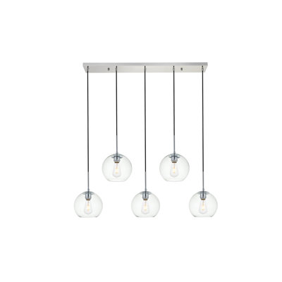 Mercury Row Snead 5 Light Cluster Globe Pendant Mercury Row Finish Chrome Shade Color Pattern Clear From Wayfair North America Shefinds