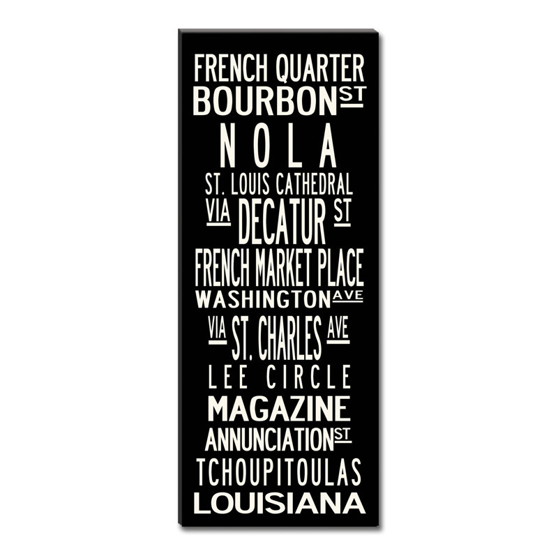 Williston Forge New Orleans Framed Textual Art On Wrapped Canvas Wayfair,Oval Cane Back Dining Chairs