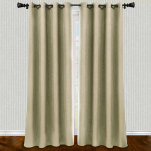Lawson Woven Solid Blackout Curtain Panels (Set of 2)