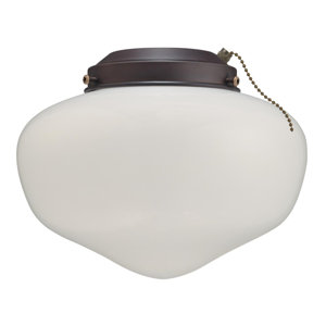 1-Light Schoolhouse Ceiling Fan Light Kit