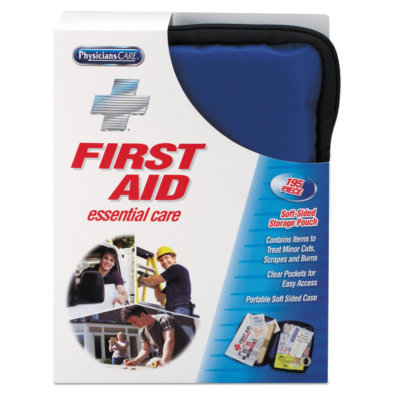 Physicianscare Soft-Sided First Aid Kit For Up To 25 People, Contains 195 Pieces