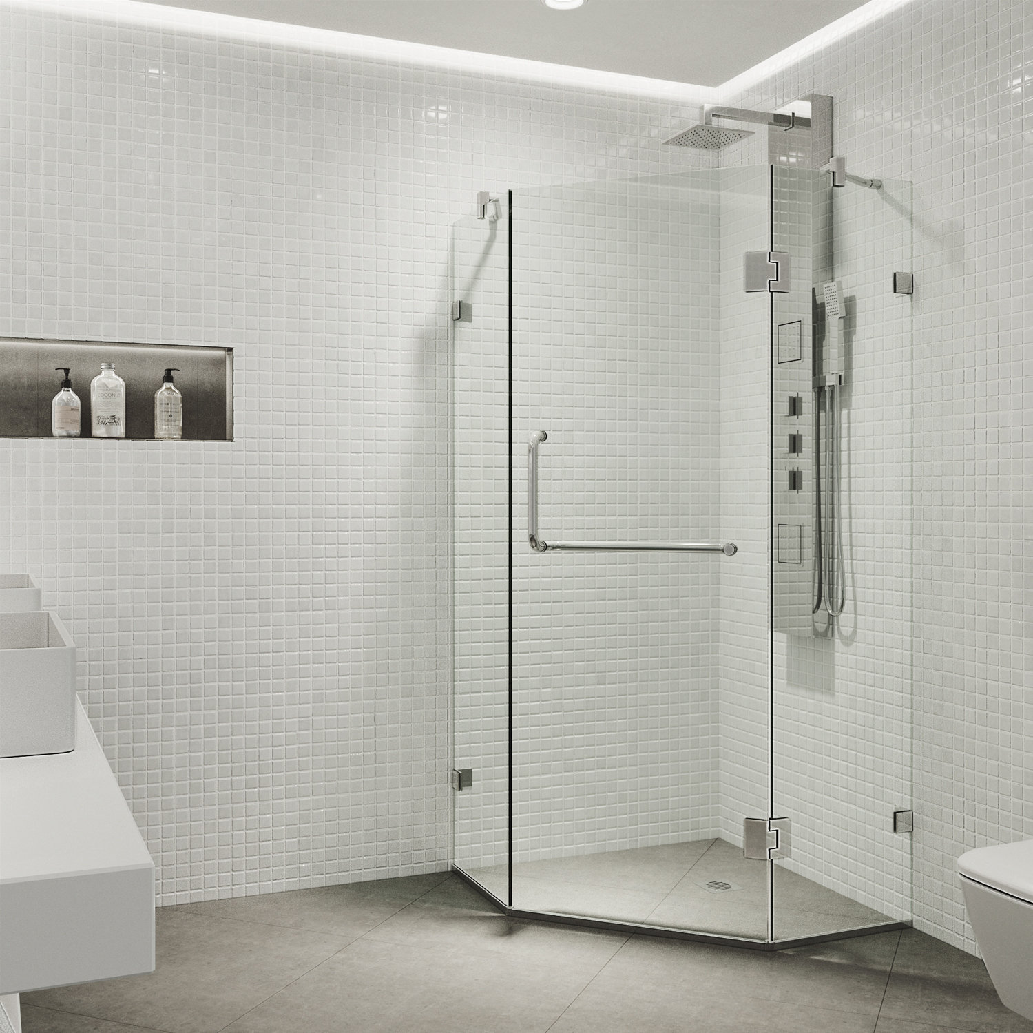 Vigo Piedmont 34 06 W X 73 H Neo Angle Shower Enclosure Neo Angle Shower Enclosure