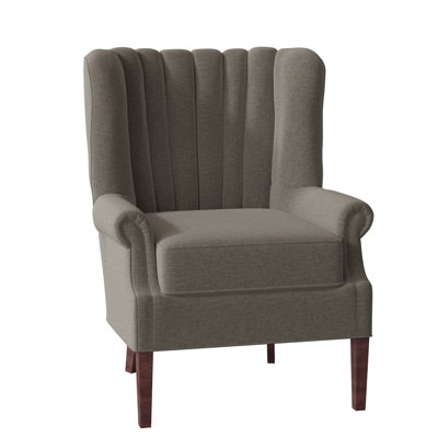 Alaina 34 Wide Wingback Chair Fairfield Chair Body Fabric 3152 Putty Leg Color Rustic Portobello