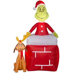 Details about   Gemmy 5.5ft Grinch in Ugly Sweater Christmas Inflatable 