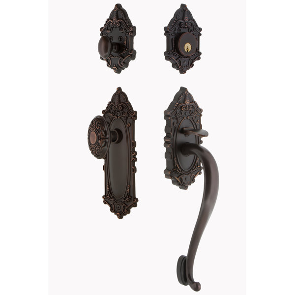 Victorian Single Cylinder Handleset with Interior Knob by Nostalgic Warehouse