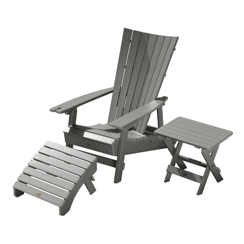 Breakwater Bay Pifer Plastic Adirondack Chair With Table And