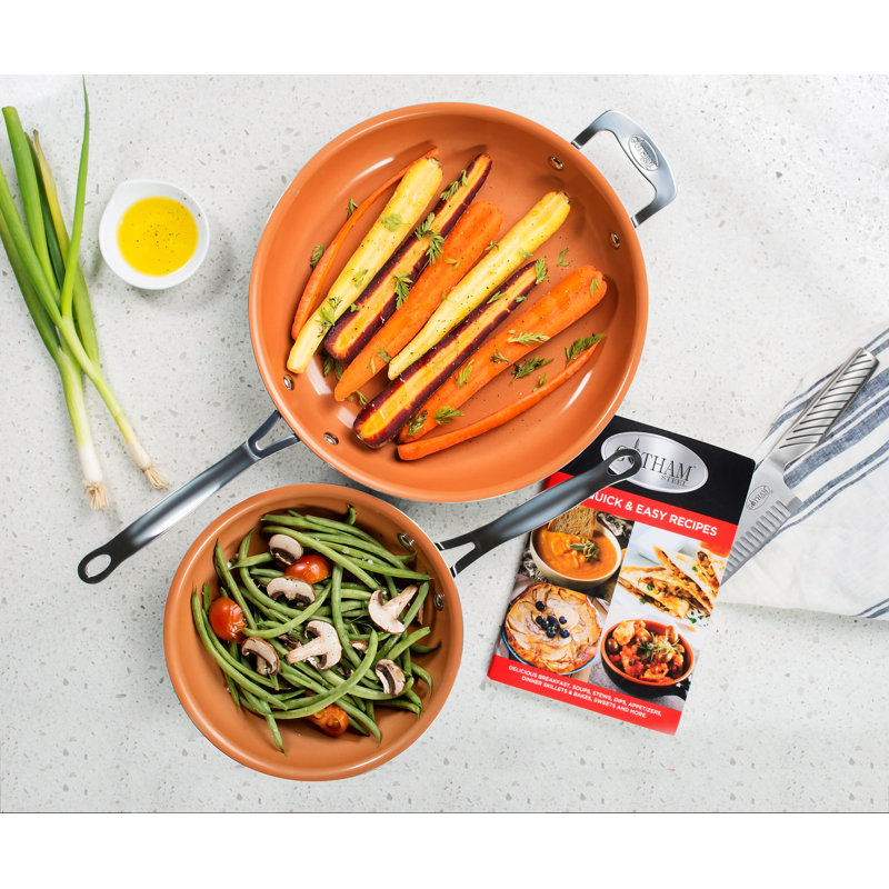 Gotham Steel 8 5 And 9 5 In Aluminum Non Stick Frying Pan Set Reviews Wayfair