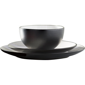 Wayfair Basics 16 Piece Two-Toned Stoneware Dinnerware Set, Service for 4