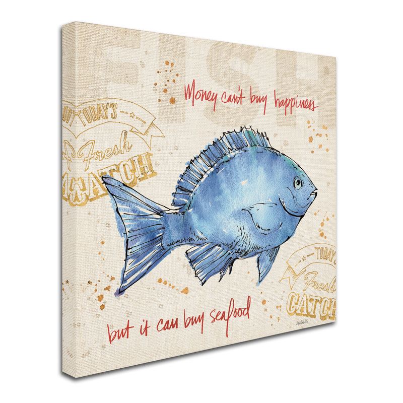 Breakwater Bay Coastal Catch Iii Graphic Art Print On Wrapped