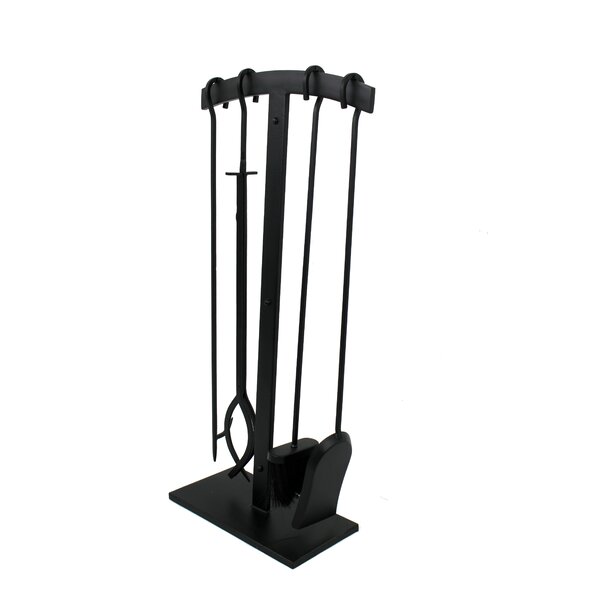 Arch Top 4 Piece Steel Fireplace Tool Set By Habitat Products