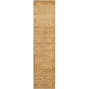 Etienne Hand-Knotted Light Gold Area Rug