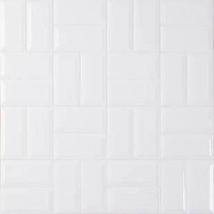 Beveled White Subway Tile Wayfair Glossy Beveled 3 X 6 Ceramic Subway Tile In White