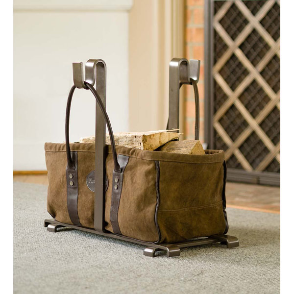 Heavy Duty Canvas Firewood Log Carrier by Plow & Hearth