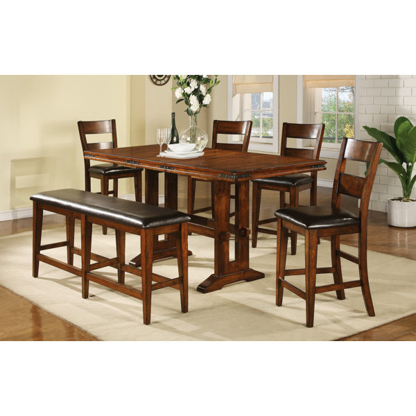 Nashoba 6 Piece Drop Leaf Dining Set by Loon Peak Loon Peak