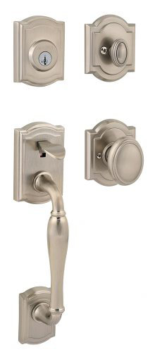Wesley Single Cylinder Handleset with Carnaby Knob Featuring SmartKey by Kwikset