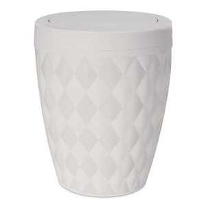 Plastic 1.63 Gallon Swing Top Trash Can