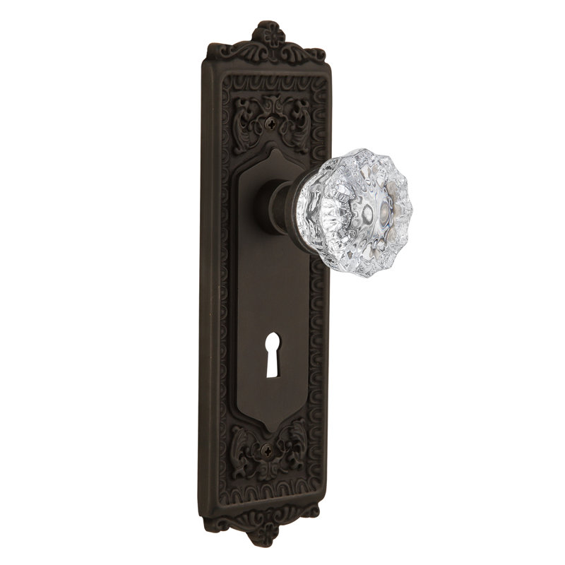 Nostalgic Warehouse Clear Crystal Interior Mortise Door Knob With